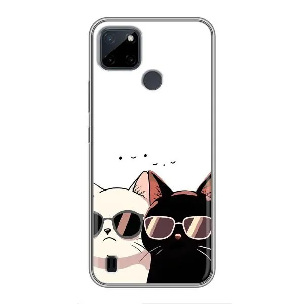 Чехол с принтом «Коты в очках» для Realme C21Y