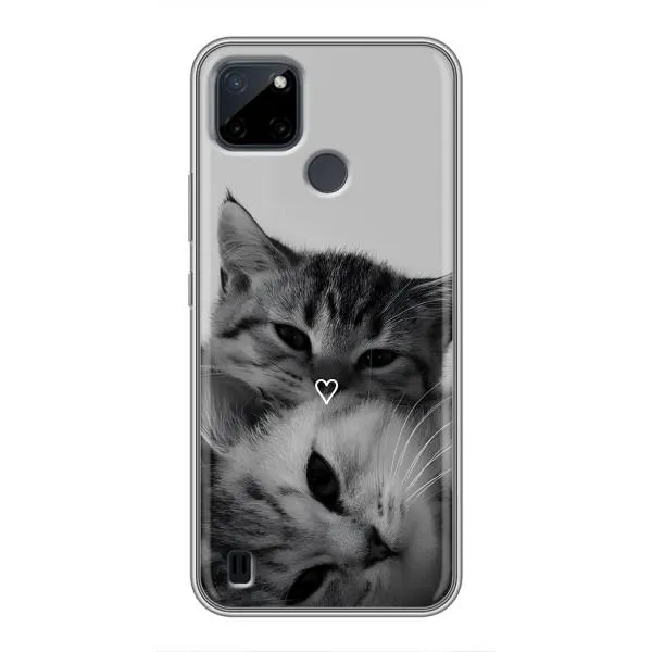 Чехол с принтом «Пара котов» для Realme C21Y