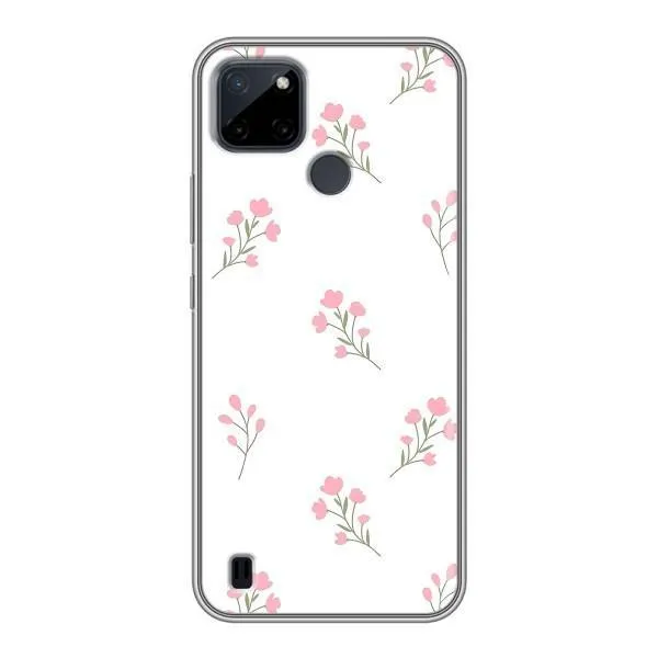 Чехол с принтом «Розовые цветы» для Realme C21Y Чехол с принтом «Розовые цветы» для Realme C21Y