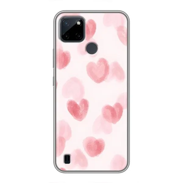 Чехол с принтом «Розовые сердечки» для Realme C21Y Чехол с принтом «Розовые сердечки» для Realme C21Y