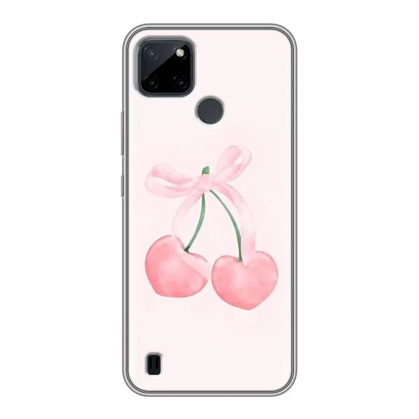 Чехол с принтом «Розовые вишни» для Realme C21Y Чехол с принтом «Розовые вишни» для Realme C21Y