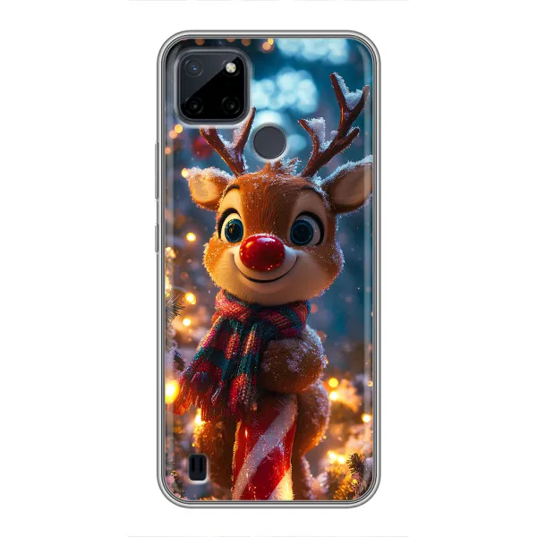 Чохол з принтом «Олень з шарфом» для Realme C25Y Чохол з принтом «Олень з шарфом» для Realme C25Y