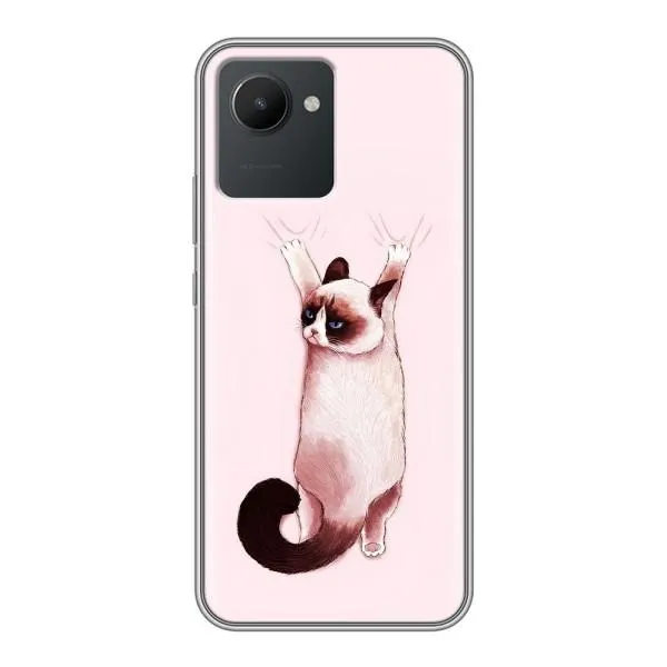 Чехол с принтом «Котик падает» для Realme C30 Чехол с принтом «Котик падает» для Realme C30