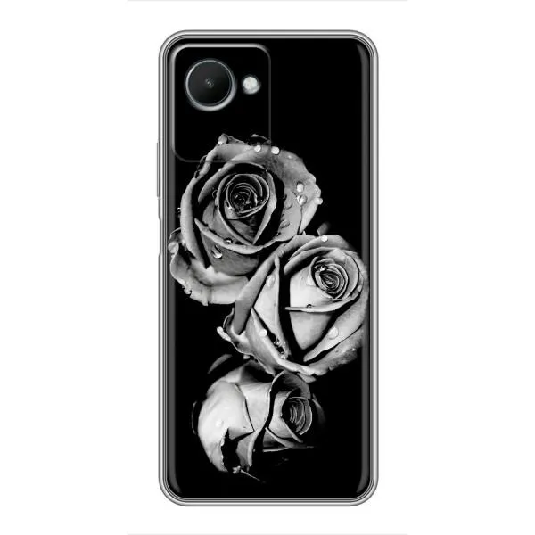 Чехол с принтом «Черная роза» для Realme C30s