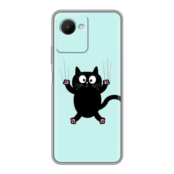 Чехол с принтом «Падающий кот» для Realme C30s Чехол с принтом «Падающий кот» для Realme C30s