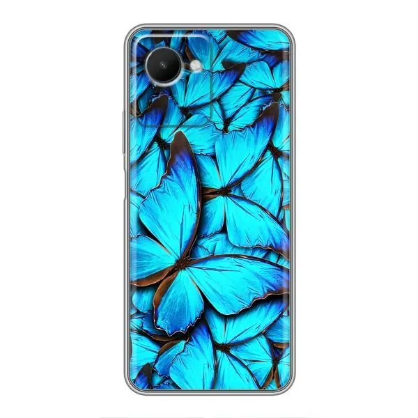 Чехол с принтом «Синие бабочки» для Realme C30s
