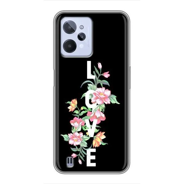 Чехол с принтом «Цветы LOVE» для Realme C31