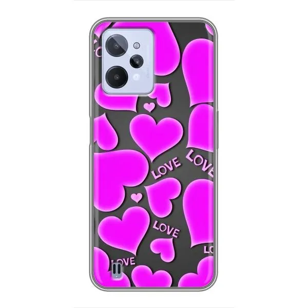 Чехол с принтом «Pink hearts» для Realme C31