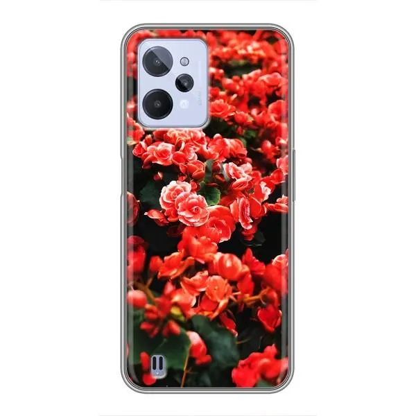 Чехол с принтом «Цветы красные» для Realme C31
