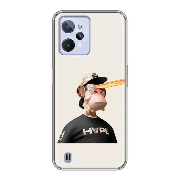 Чехол с принтом «обезьяна NFT в очках» для Realme C31