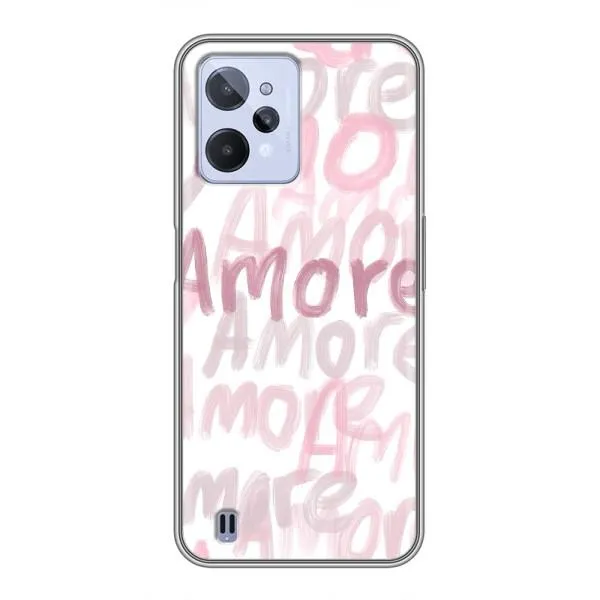 Чехол с принтом «Аморе любовь» для Realme C31 Чехол с принтом «Аморе любовь» для Realme C31