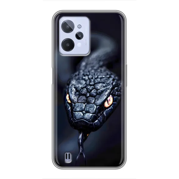 Чехол с принтом «Черная змея» для Realme C31