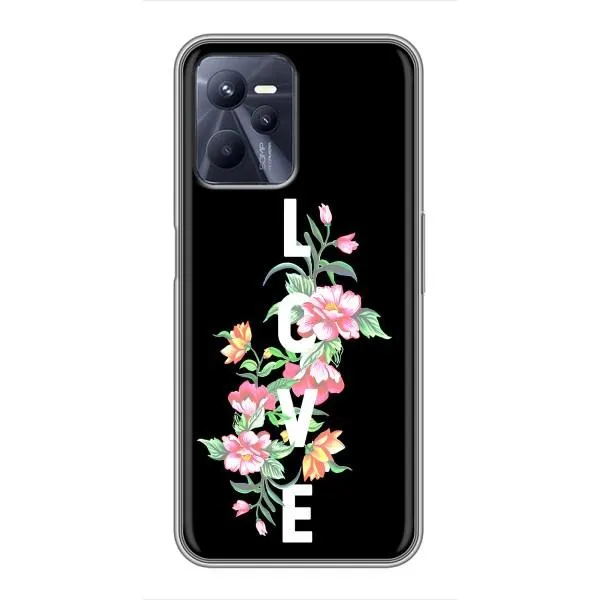 Чехол с принтом «Цветы LOVE» для Realme C35
