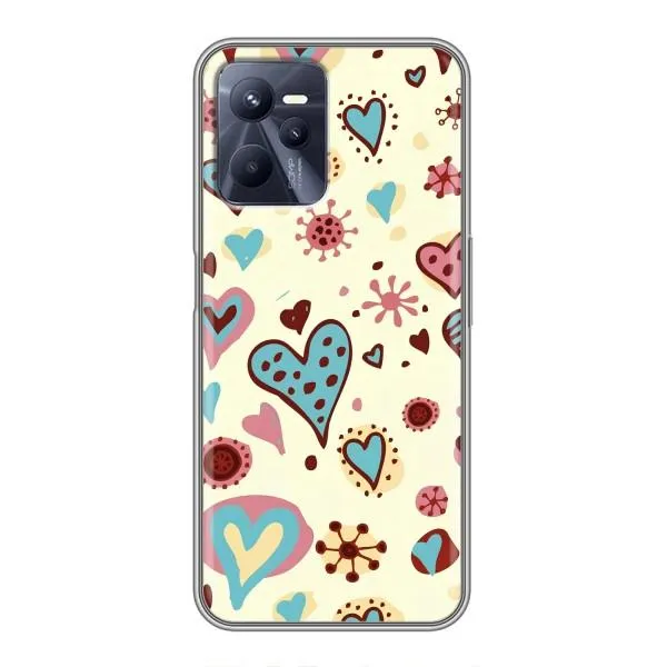 Чехол с принтом «Сердечки» для Realme C35