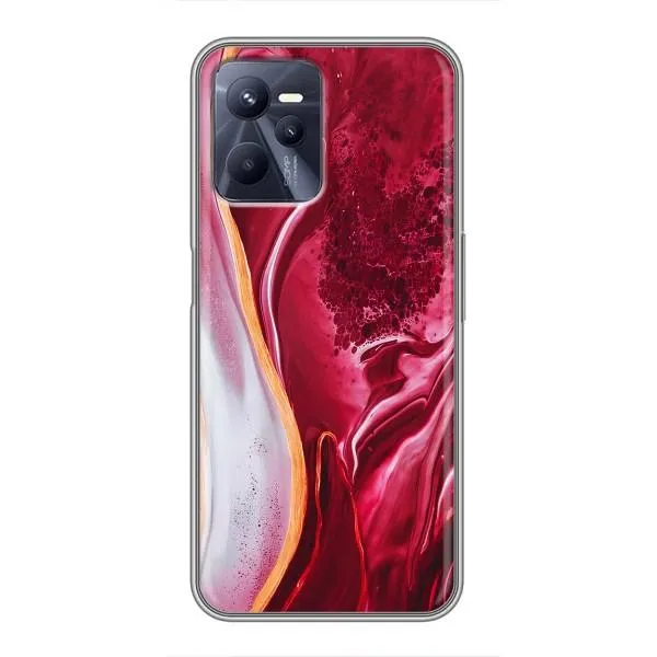 Чехол с принтом «Мрамор красный» для Realme C35