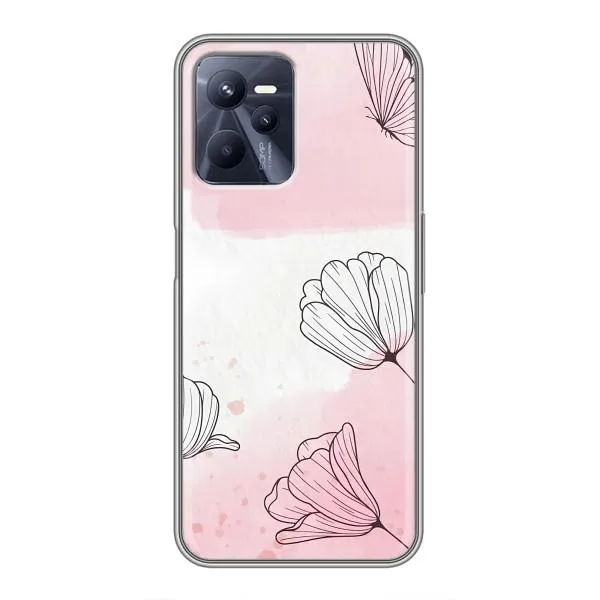 Чехол с принтом «Розовые цветы» для Realme C35
