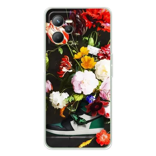 Чехол с принтом «Nike цветы» для Realme C36