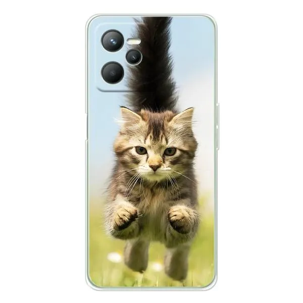 Чохол з принтом «Прижок кота» для Realme C36