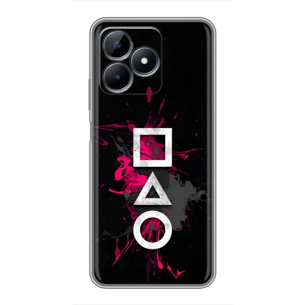 Чехол с принтом «Символы Игра кальмара» для Realme C51