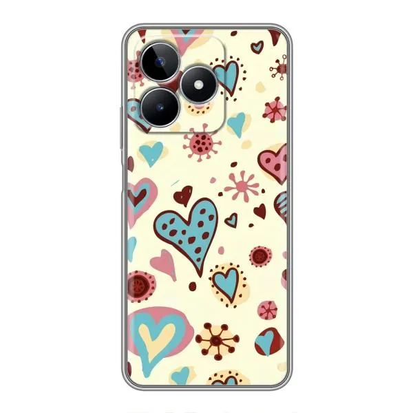 Чехол с принтом «Сердечки» для Realme C53