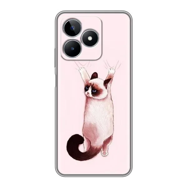 Чехол с принтом «Котик падает» для Realme C53