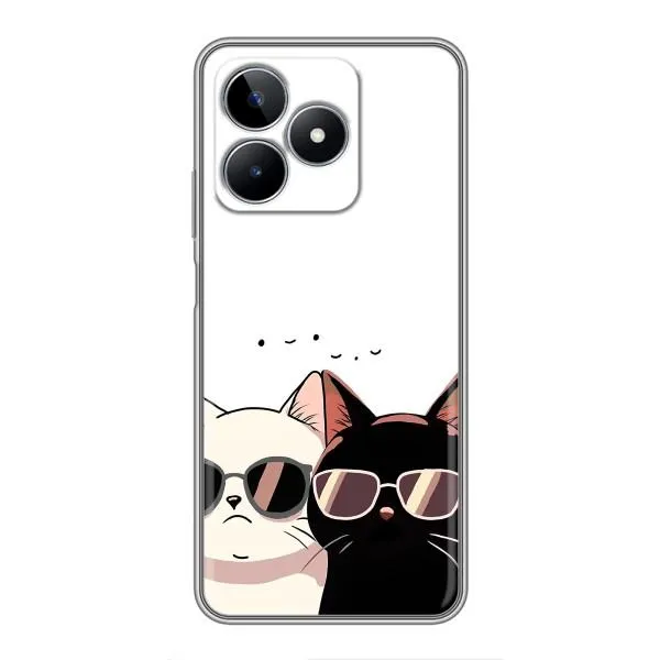 Чехол с принтом «Коты в очках» для Realme C53
