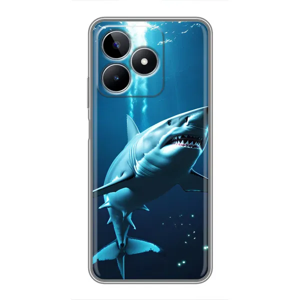 Чехол с принтом «Акула под водой» для Realme C53 Чехол с принтом «Акула под водой» для Realme C53