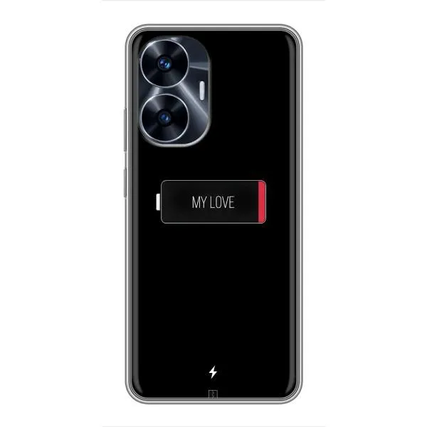 Чехол с принтом «Love battery» для Realme C55