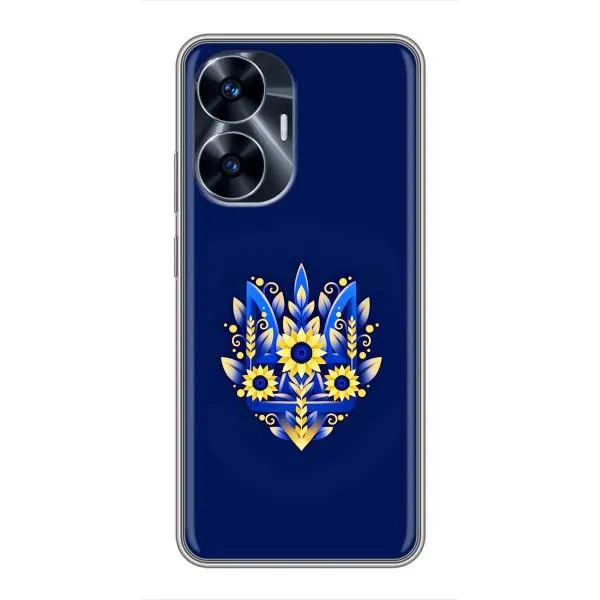 Чохол з принтом «Квітковий Герб» для Realme C55