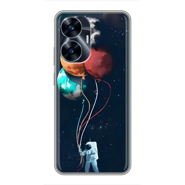 Чехол с принтом «Планеты шарики» для Realme C55