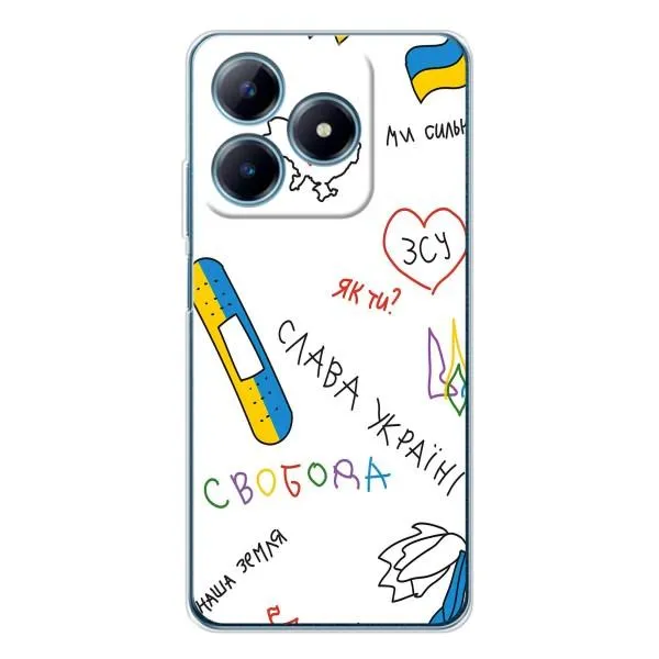 Чехол с принтом «Стикер» для Realme C61 Чехол с принтом «Стикер» для Realme C61
