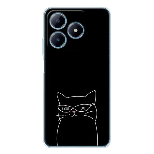 Чехол с принтом «Равнодушный кот» для Realme C61 Чехол с принтом «Равнодушный кот» для Realme C61