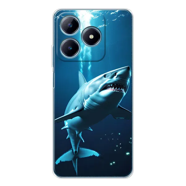 Чехол с принтом «Акула под водой» для Realme C61 Чехол с принтом «Акула под водой» для Realme C61