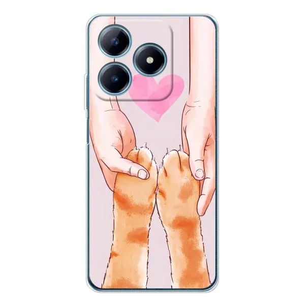Чехол с принтом «Любовь к котикам» для Realme C63 4G