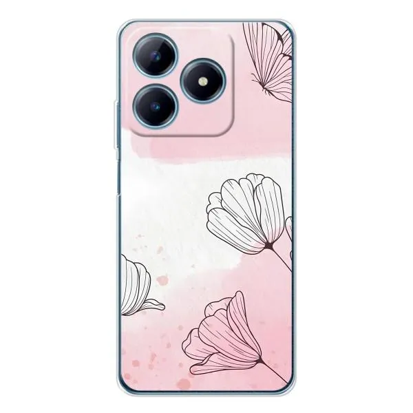 Чохол з принтом «Рожеві квіти» для Realme C63 4G Чохол з принтом «Рожеві квіти» для Realme C63 4G
