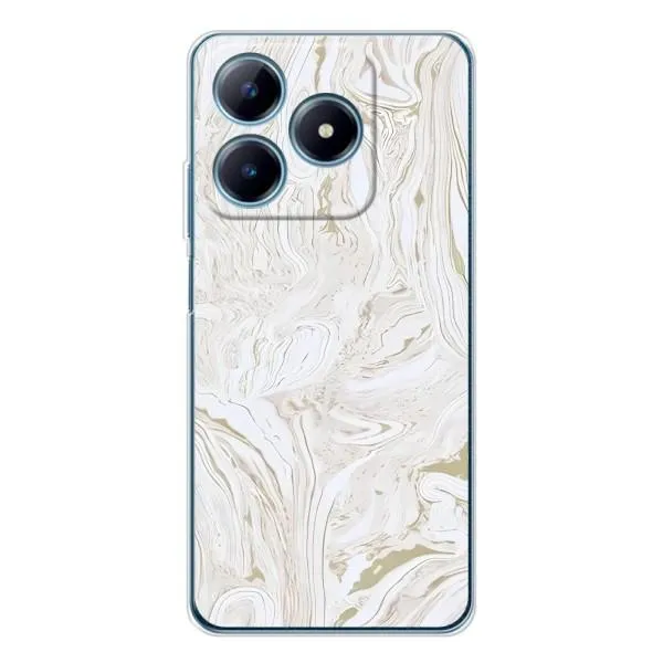 Чехол с принтом «Белый мрамор» для Realme C63 4G