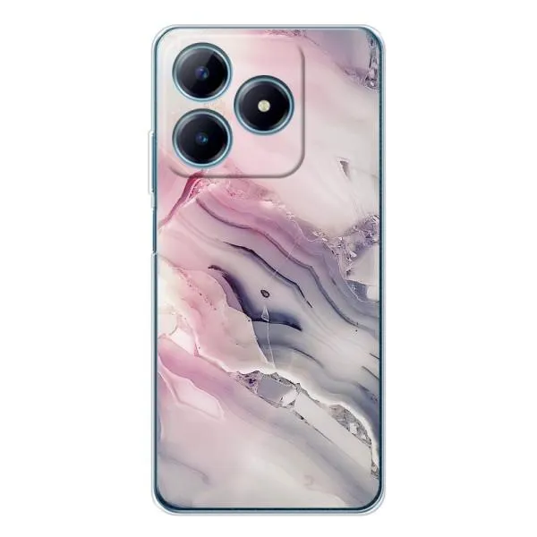 Чехол с принтом «Пурпурный Мрамор» для Realme C63 4G