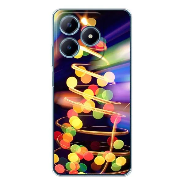 Чехол с принтом «Елка с гирлянд» для Realme C63 4G