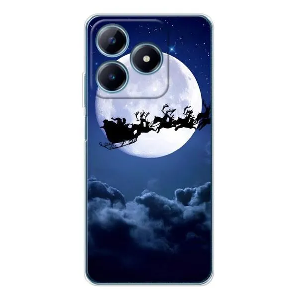 Чехол с принтом «Санта - луна» для Realme C63 4G