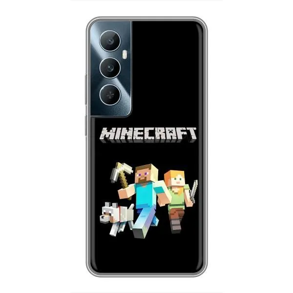 Чехол с принтом «герои Minecraft» для Realme C65