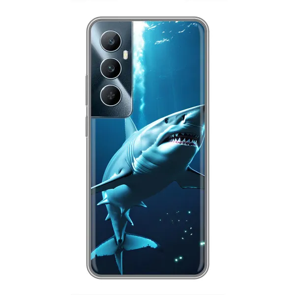 Чехол с принтом «Акула под водой» для Realme C65 Чехол с принтом «Акула под водой» для Realme C65
