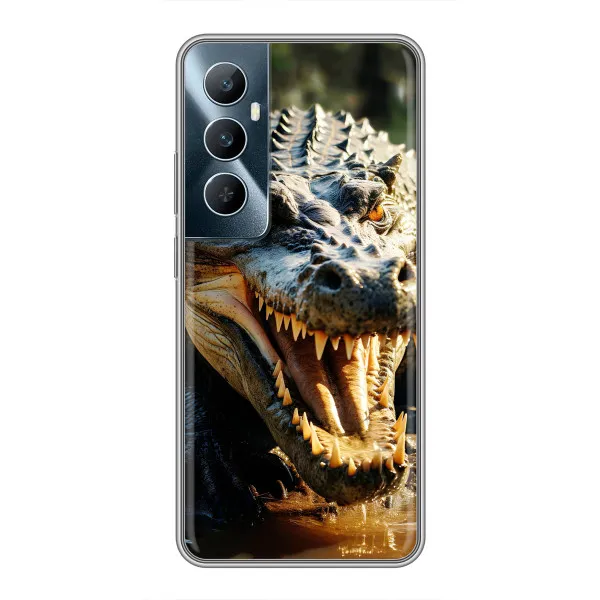Чехол с принтом «Опасный крокодил» для Realme C65 Чехол с принтом «Опасный крокодил» для Realme C65