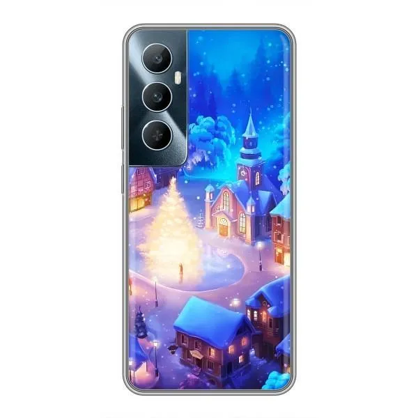 Чехол с принтом «Рождественский город» для Realme C65