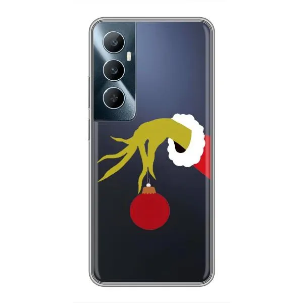 Чехол с принтом «Гринч с игрушкой» для Realme C65 Чехол с принтом «Гринч с игрушкой» для Realme C65
