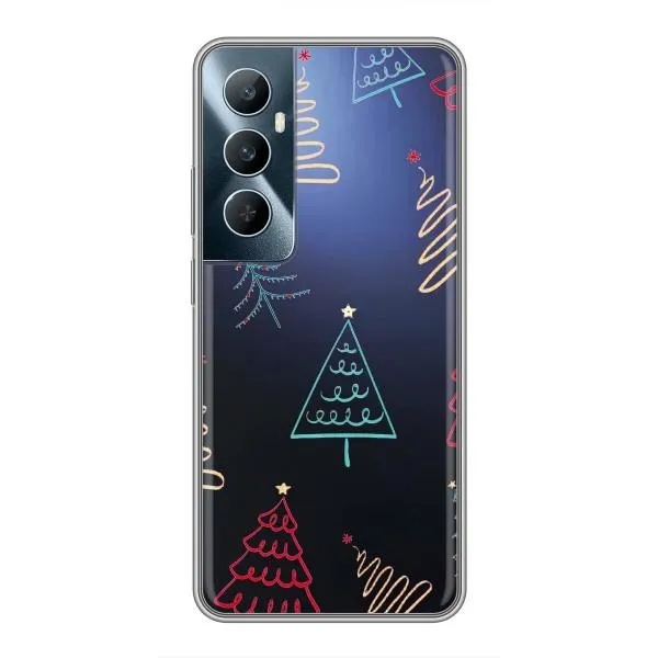 Чехол с принтом «Рождественские елки» для Realme C65 Чехол с принтом «Рождественские елки» для Realme C65