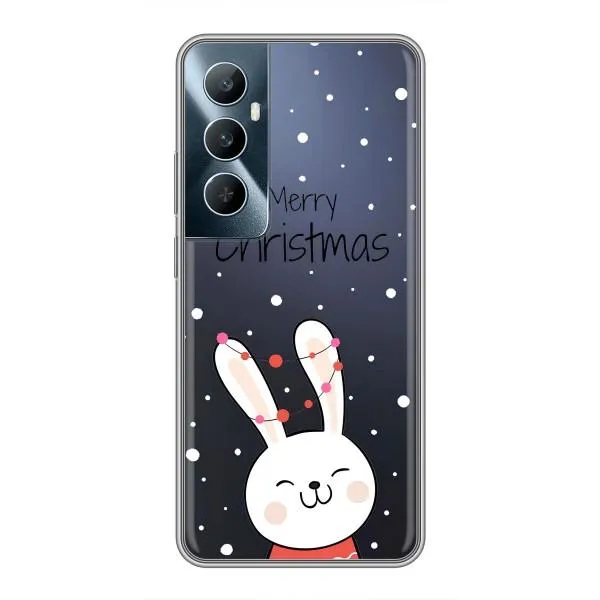 Чехол с принтом «Рождественский заяц» для Realme C65 Чехол с принтом «Рождественский заяц» для Realme C65