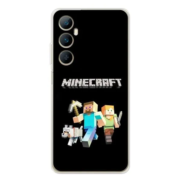 Чехол с принтом «герои Minecraft» для Realme C66