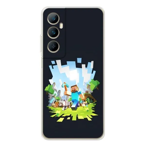 Чехол с принтом «персонажи Minecraft» для Realme C66