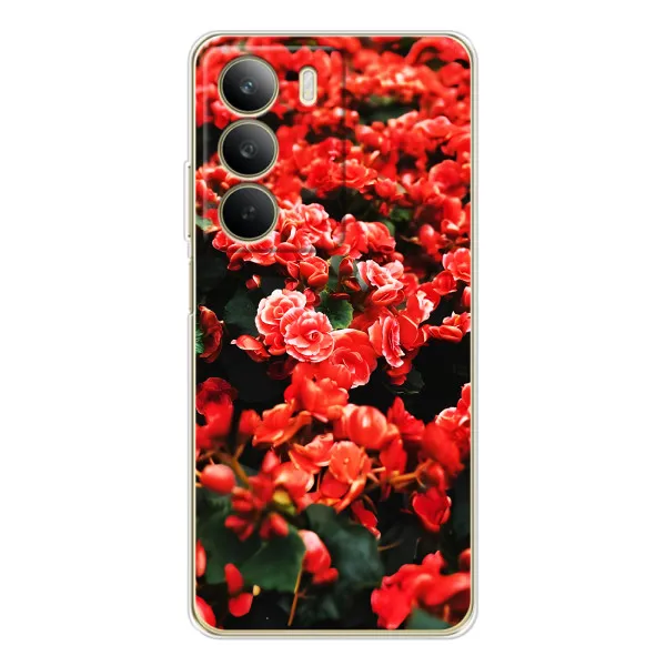 Чехол с принтом «Цветы красные» для Realme C71