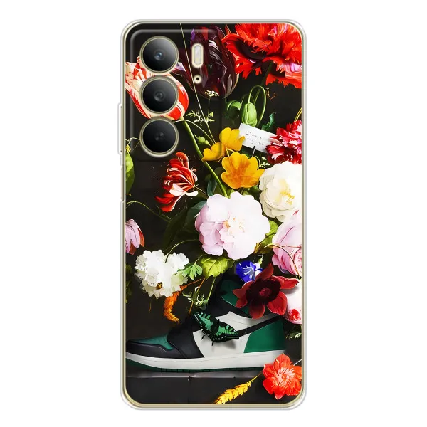 Чехол с принтом «Nike цветы» для Realme C73 5G